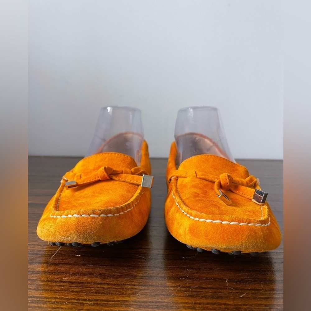 Patricia Green, euro 38 or US 7, Stephie, orange yellow leather driving moccasin - Picture 2 of 11